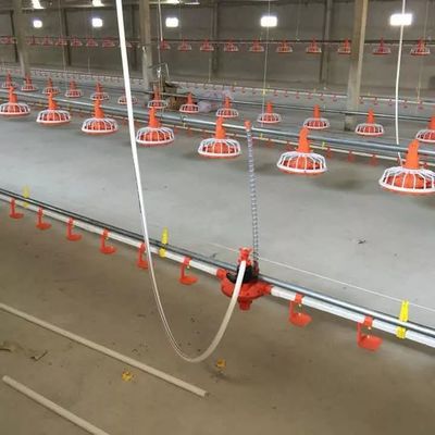 دستگاه پرورش طیور گوشتی سیستم تغذیه تابه فولادی گالوانیزه Dia45mm