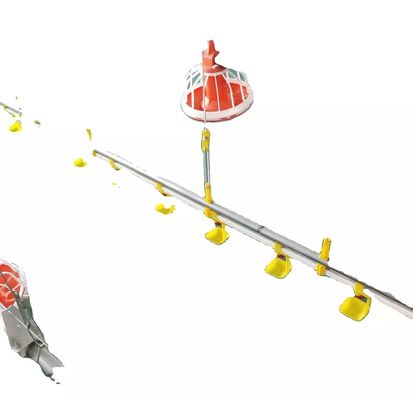 دستگاه پرورش طیور HX 0.75KW D45 سیستم تغذیه تابه مرغ گوشتی